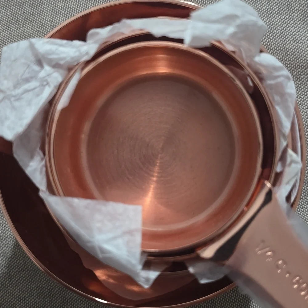 ❤️BUY 2 GET 1 FREE Sur La Table Copper Measuring Cup Set of 4, Retail $47.95 USD